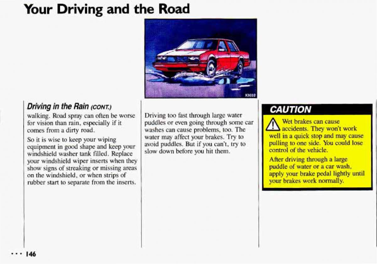 Chevrolet Cavalier II 2 owners manual / page 148