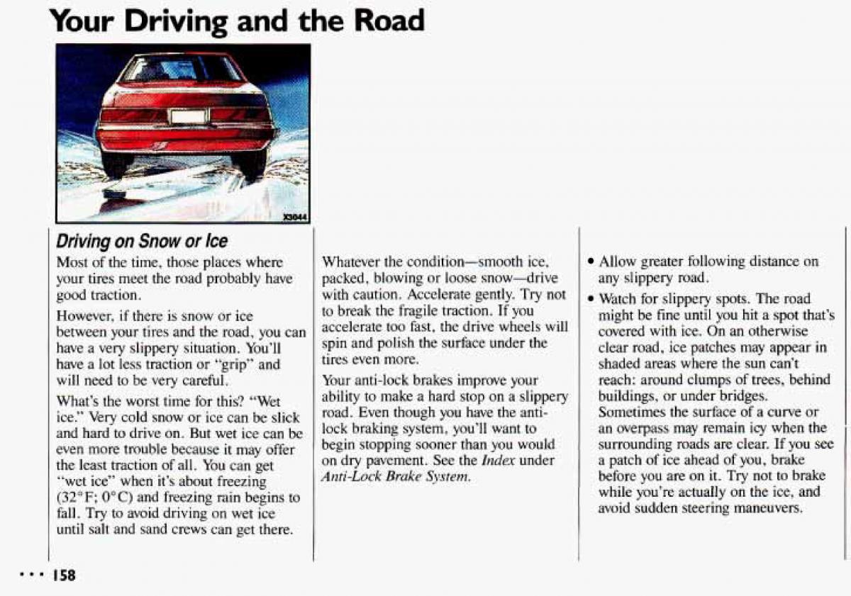 Chevrolet Cavalier II 2 owners manual / page 160