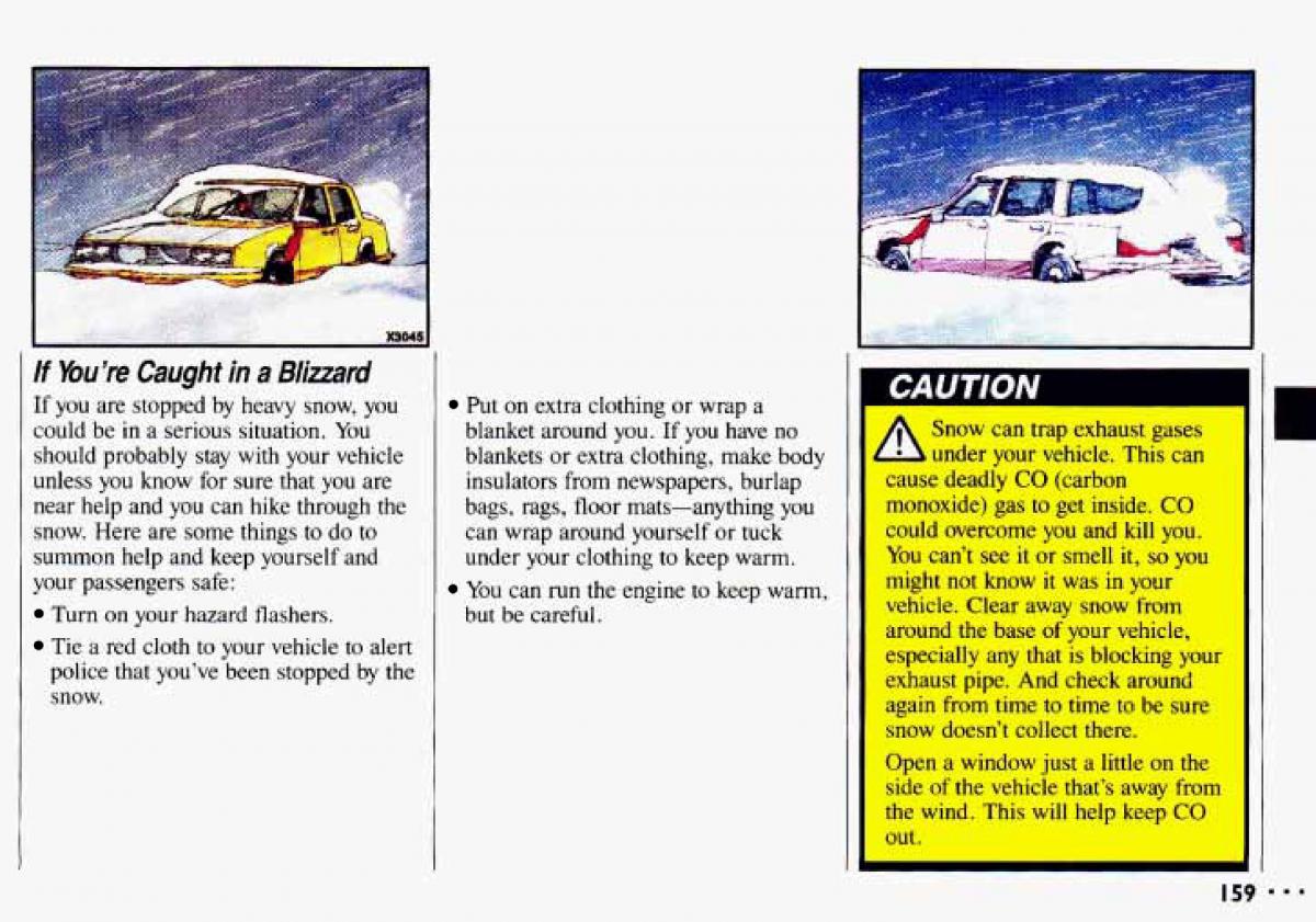 Chevrolet Cavalier II 2 owners manual / page 161