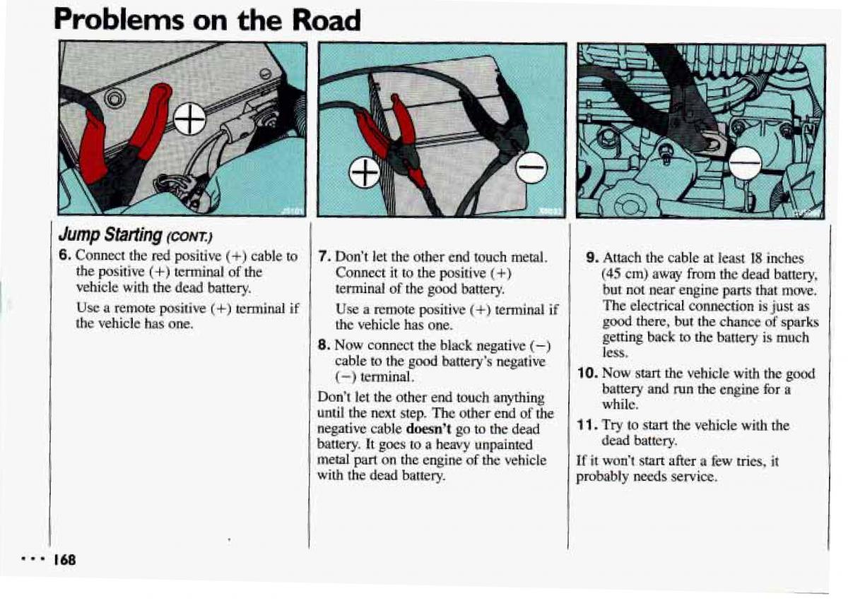 Chevrolet Cavalier II 2 owners manual / page 170