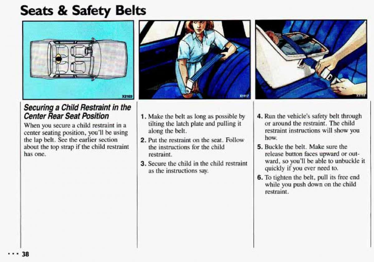 Chevrolet Cavalier II 2 owners manual / page 40