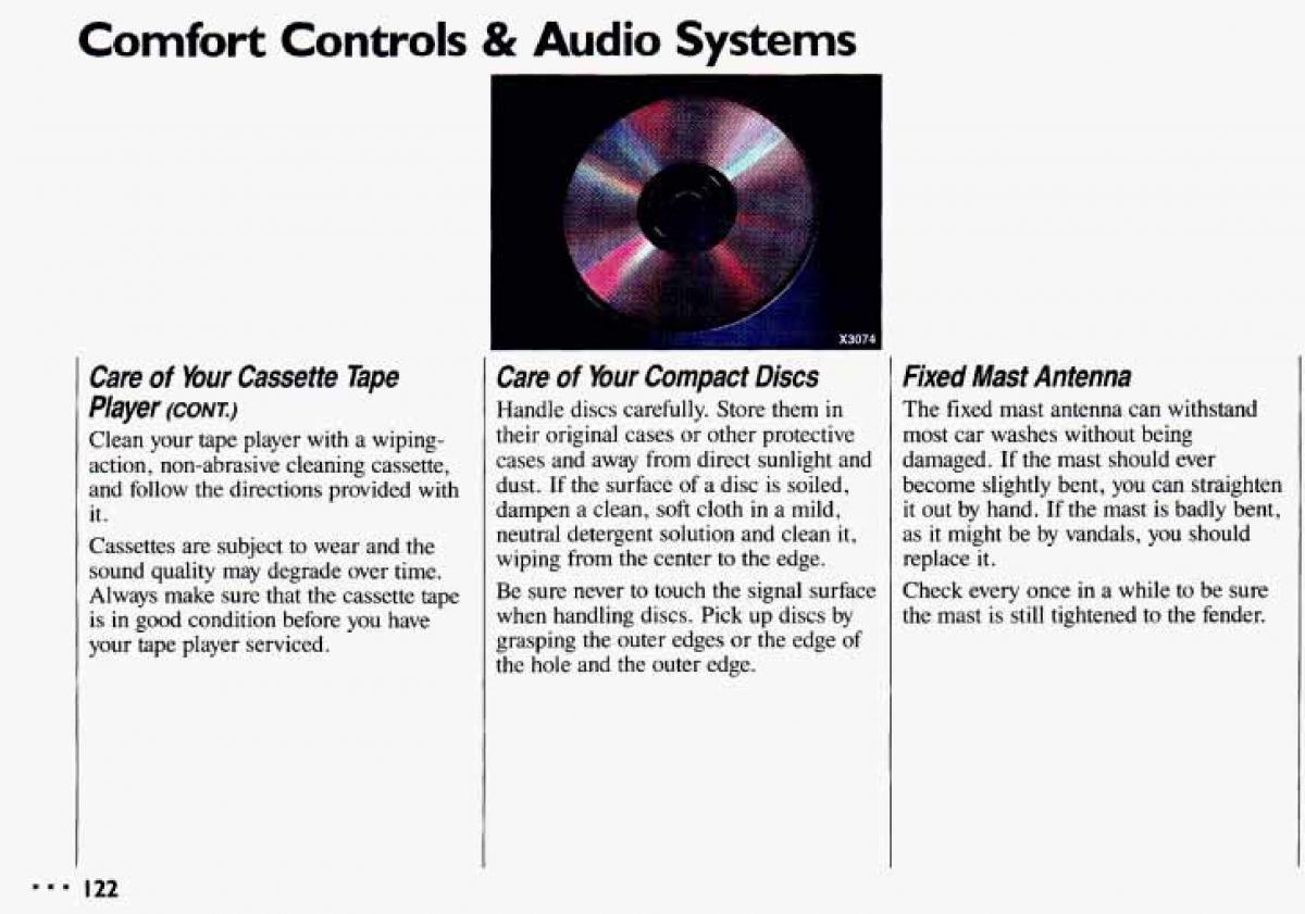 manual  Chevrolet Cavalier II 2 owners manual / page 124