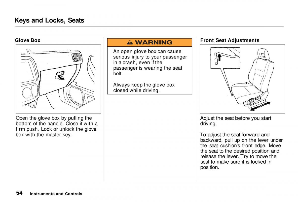 Honda CR V owners manual / page 55