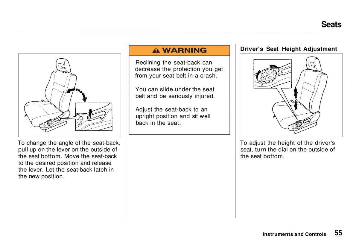 Honda CR V owners manual / page 56