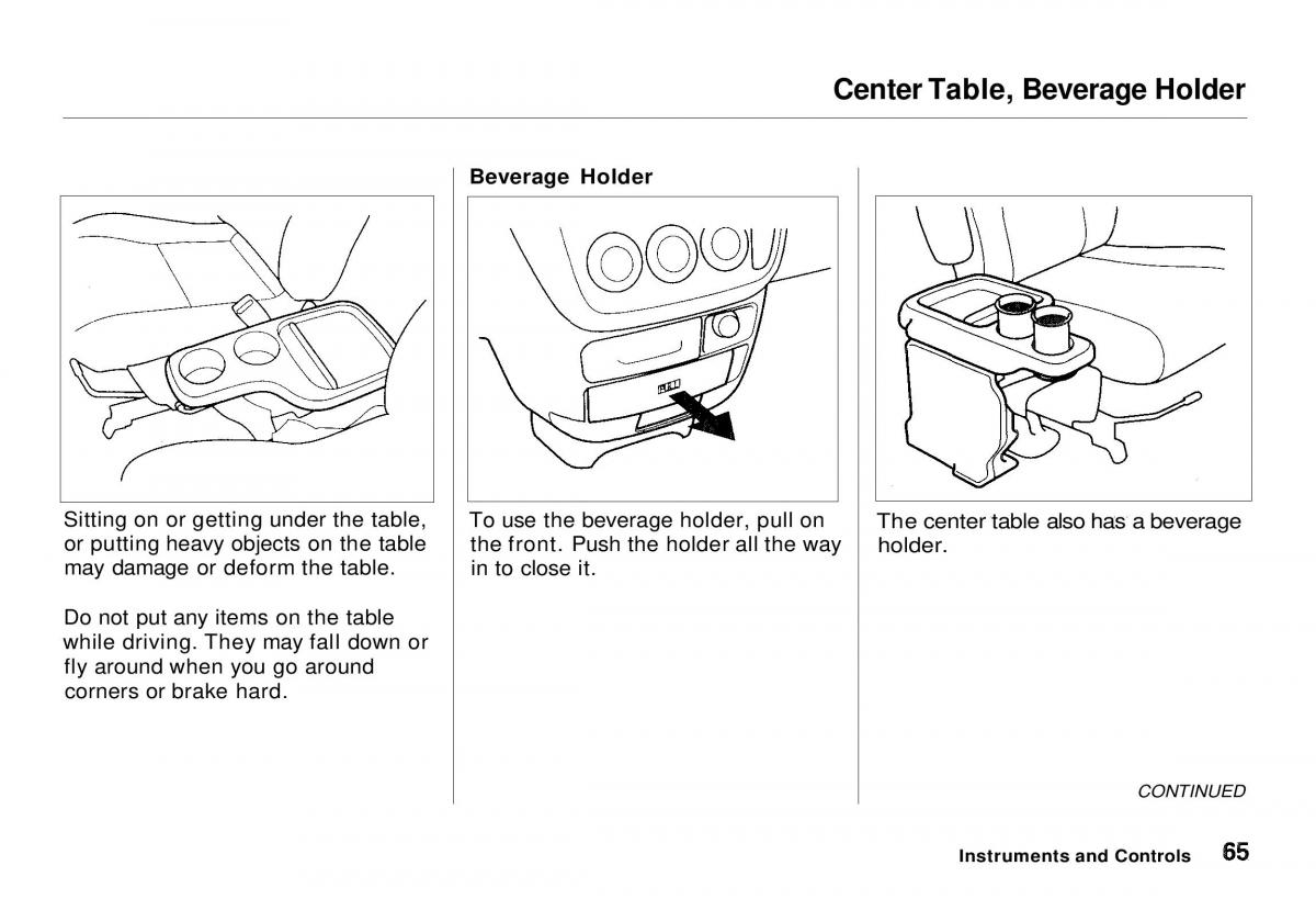 Honda CR V owners manual / page 66