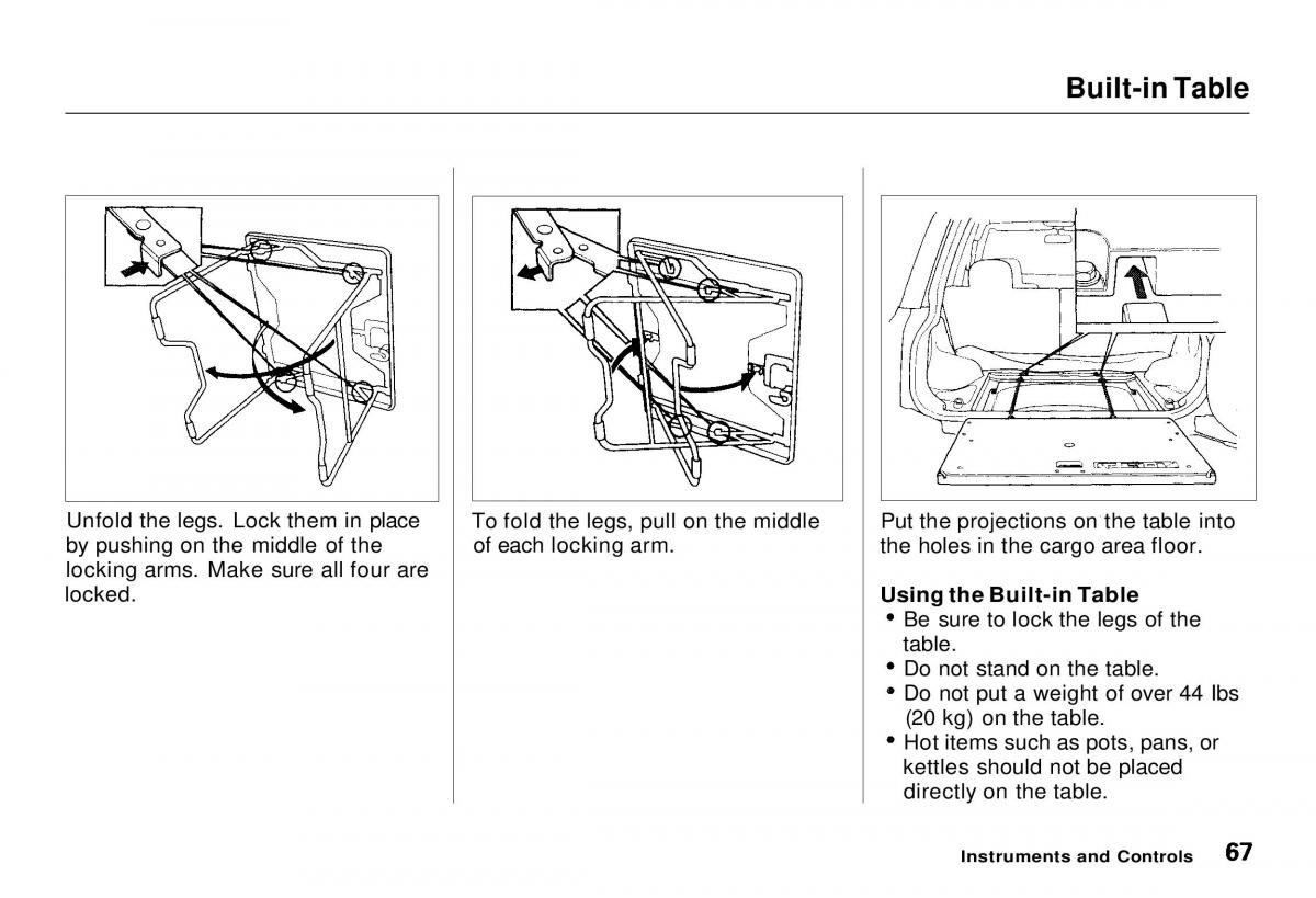 Honda CR V owners manual / page 68