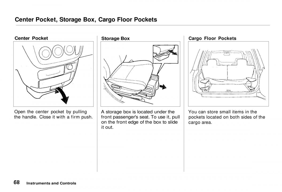 Honda CR V owners manual / page 69