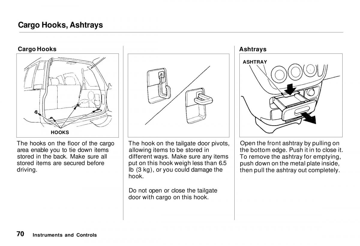 Honda CR V owners manual / page 71