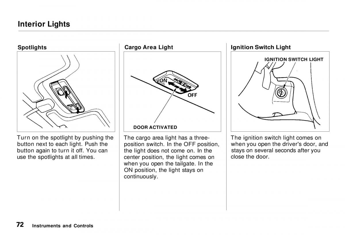 Honda CR V owners manual / page 73