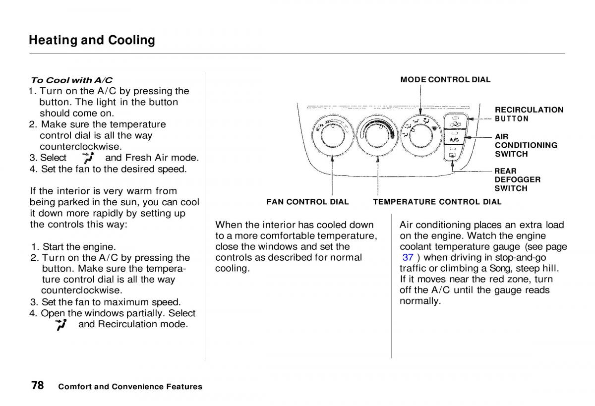 Honda CR V owners manual / page 79