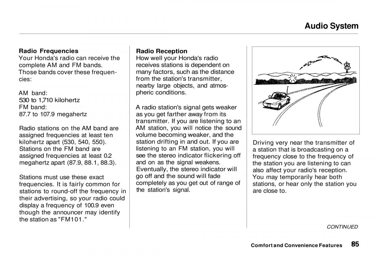 Honda CR V owners manual / page 86