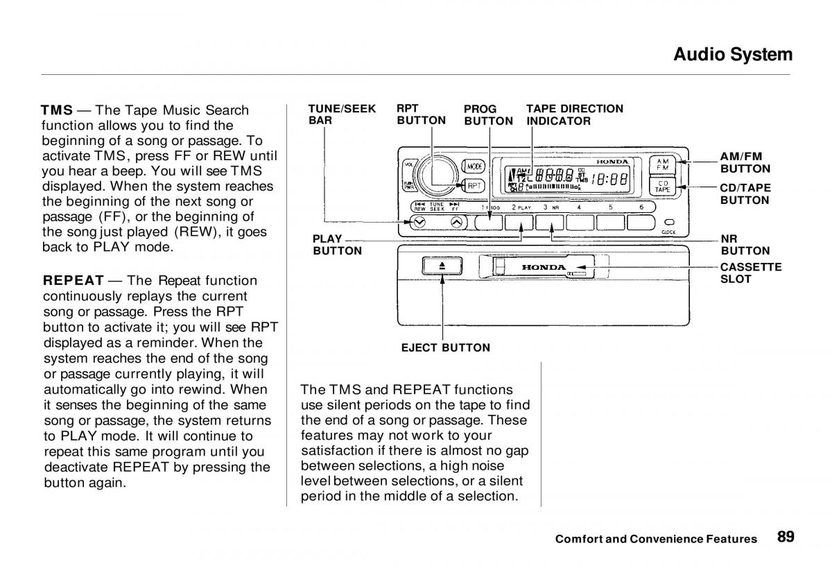 Honda CR V owners manual / page 90