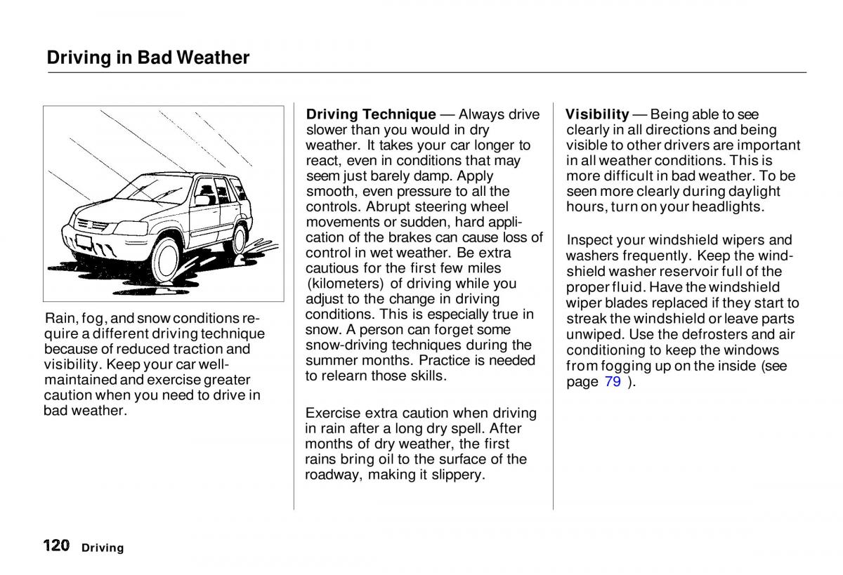 Honda CR V owners manual / page 121