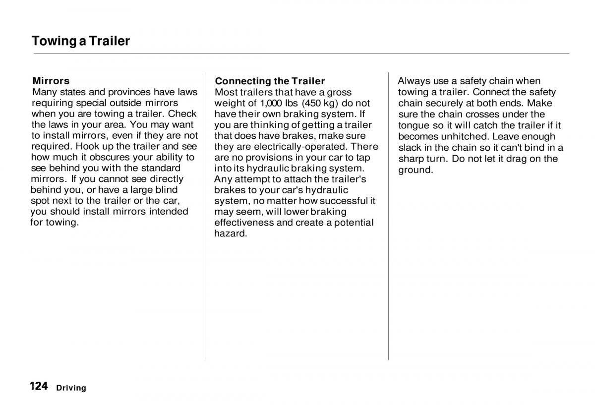 Honda CR V owners manual / page 125