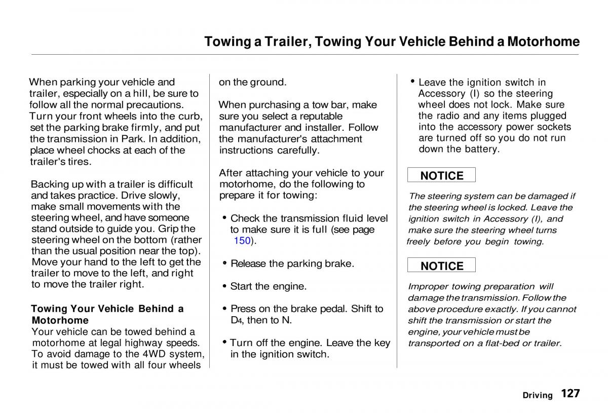 Honda CR V owners manual / page 128