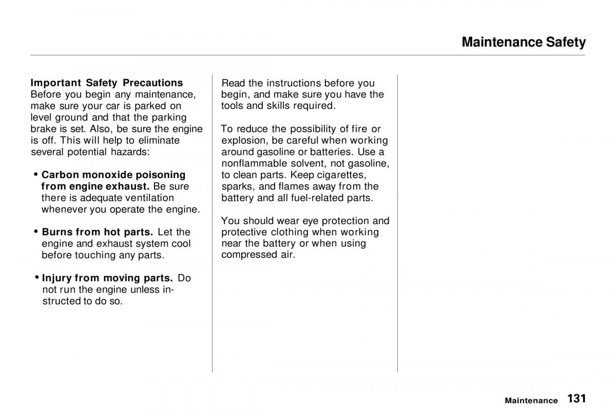 Honda CR V owners manual / page 131