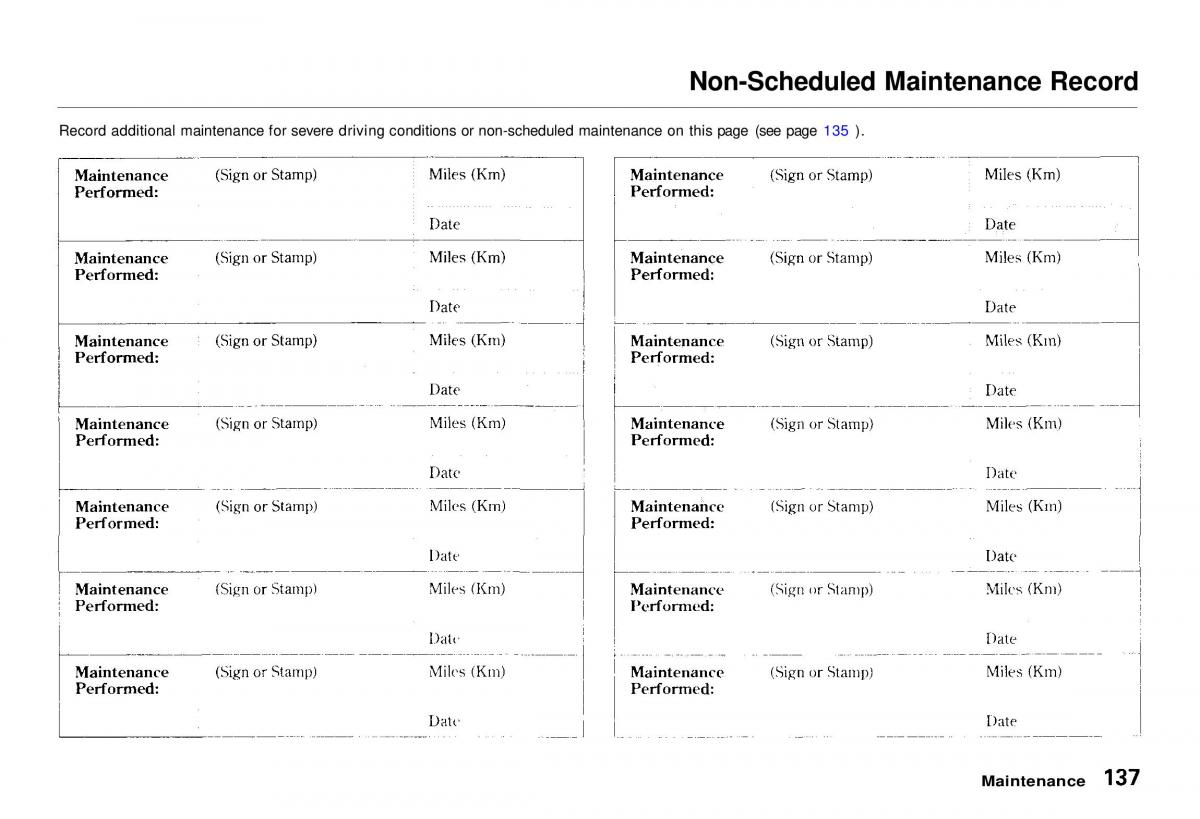 Honda CR V owners manual / page 137