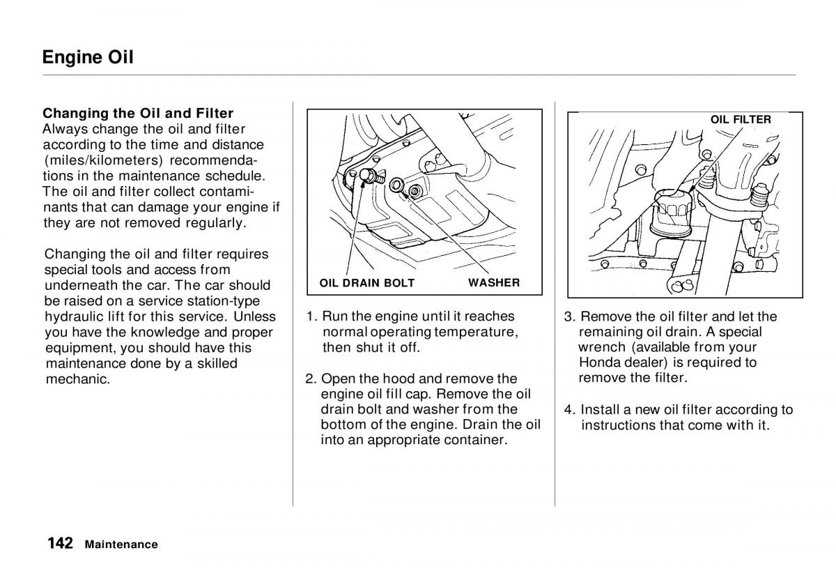 Honda CR V owners manual / page 142