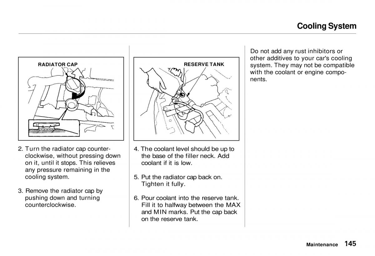 Honda CR V owners manual / page 145