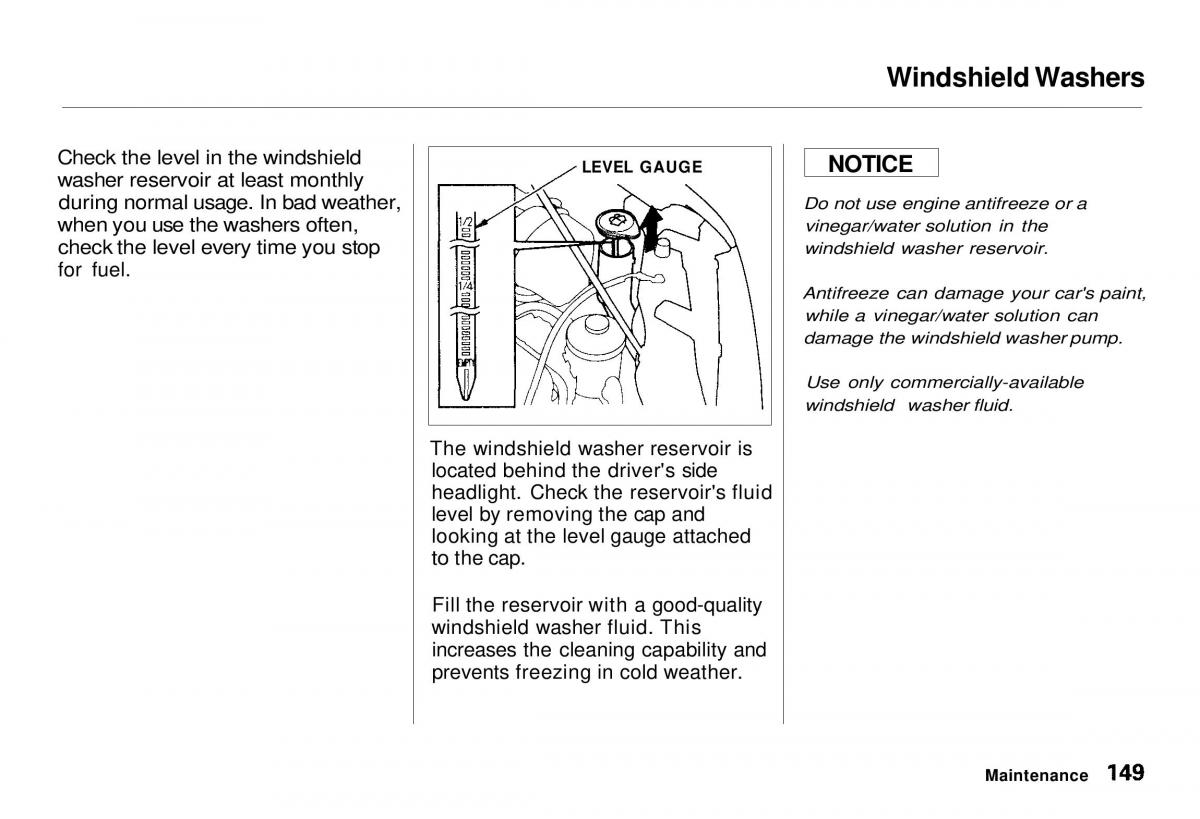 Honda CR V owners manual / page 149