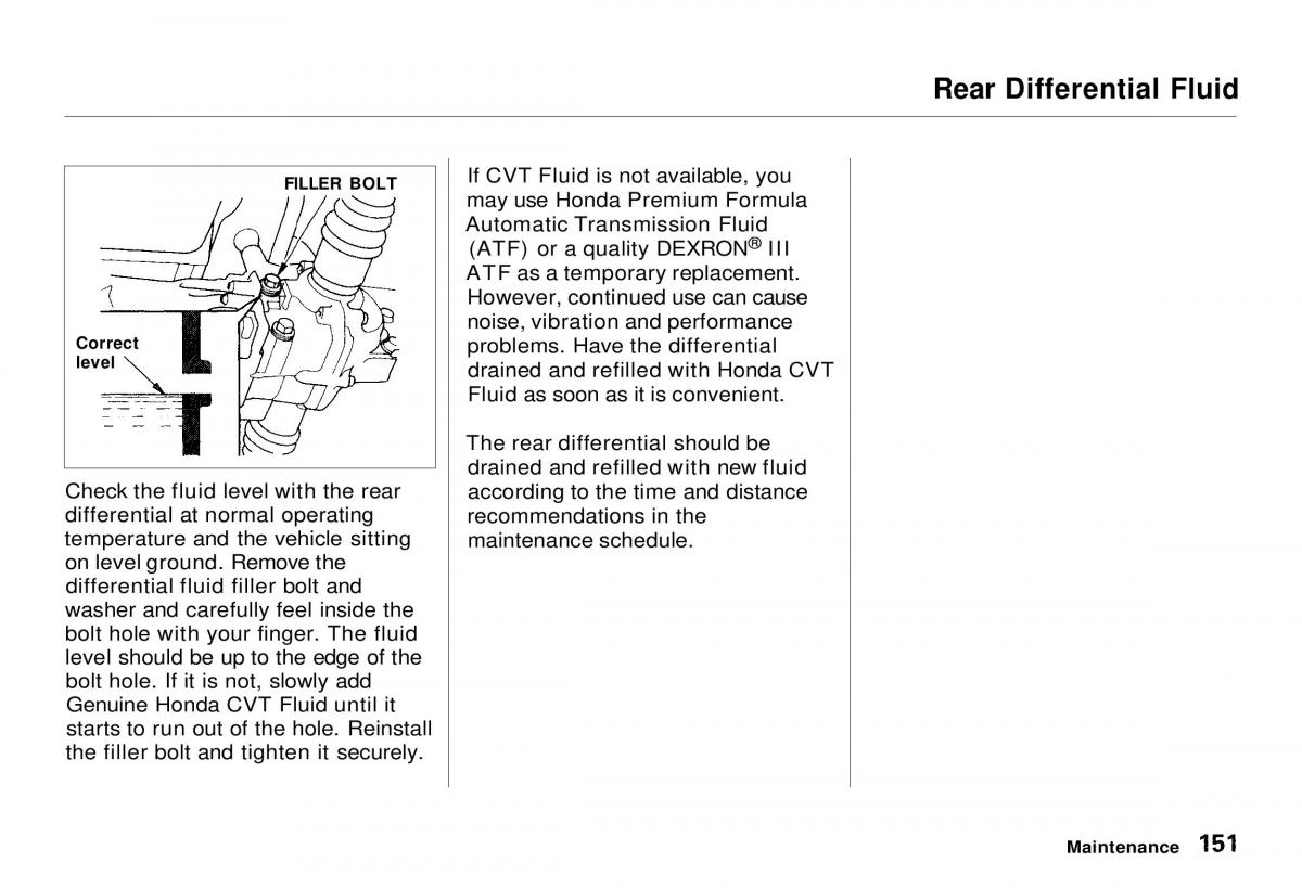 Honda CR V owners manual / page 151