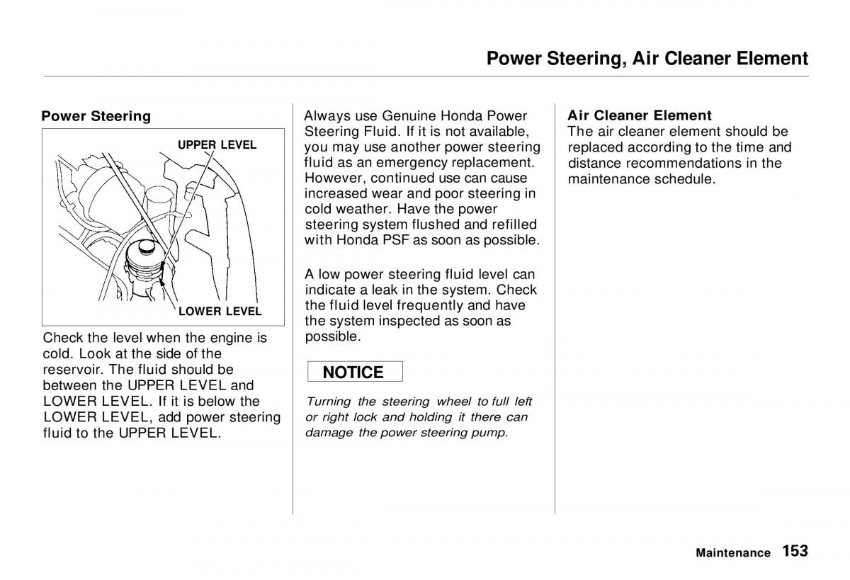 Honda CR V owners manual / page 153