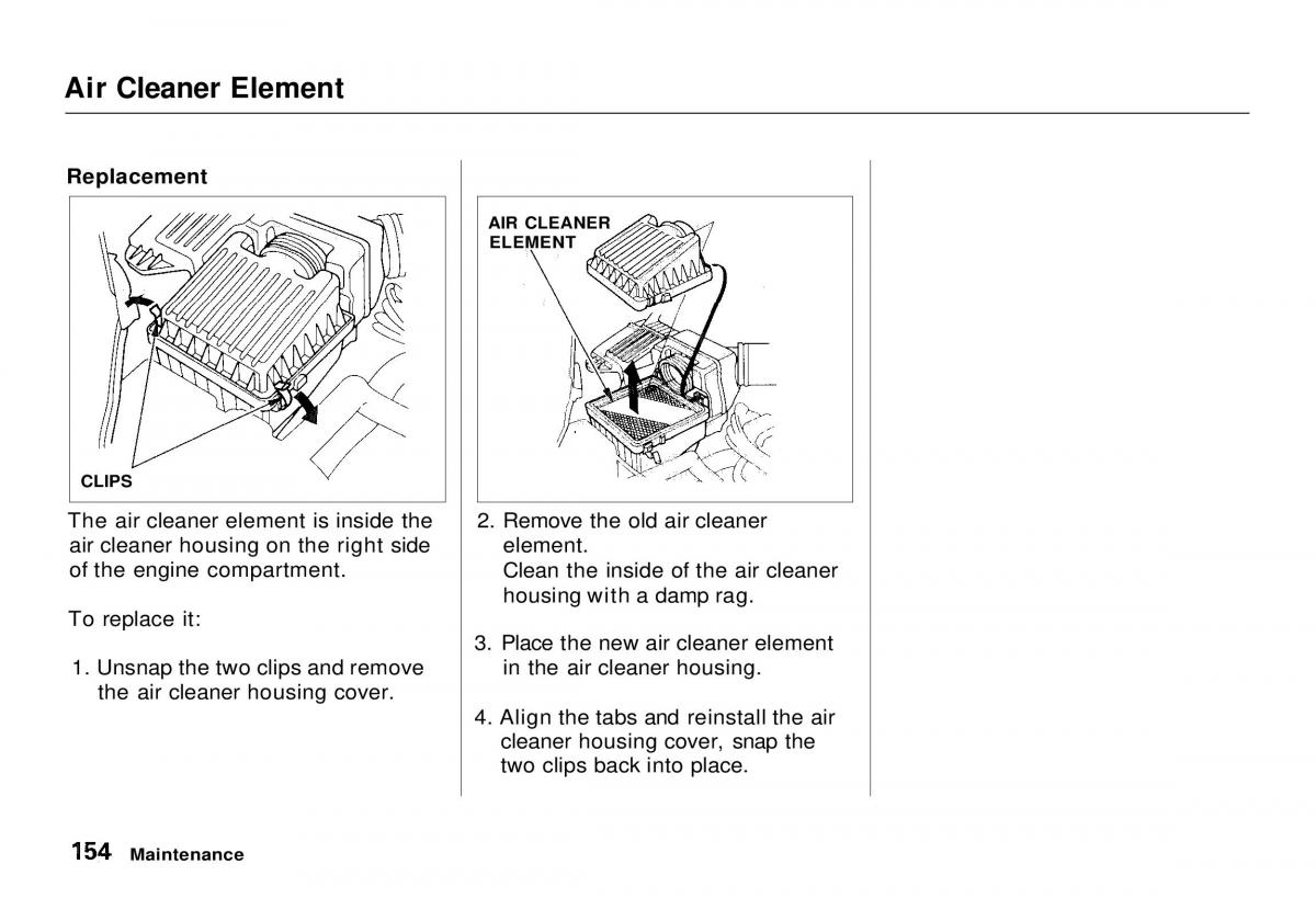 Honda CR V owners manual / page 154