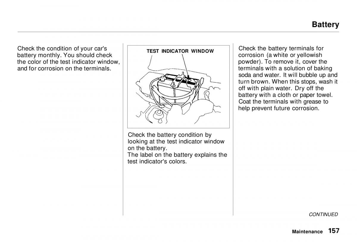 Honda CR V owners manual / page 157