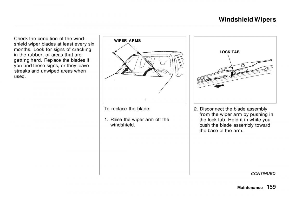 Honda CR V owners manual / page 159