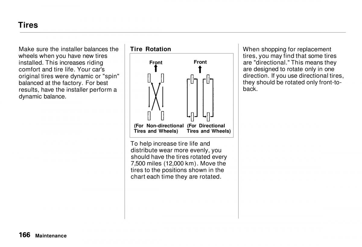 Honda CR V owners manual / page 166