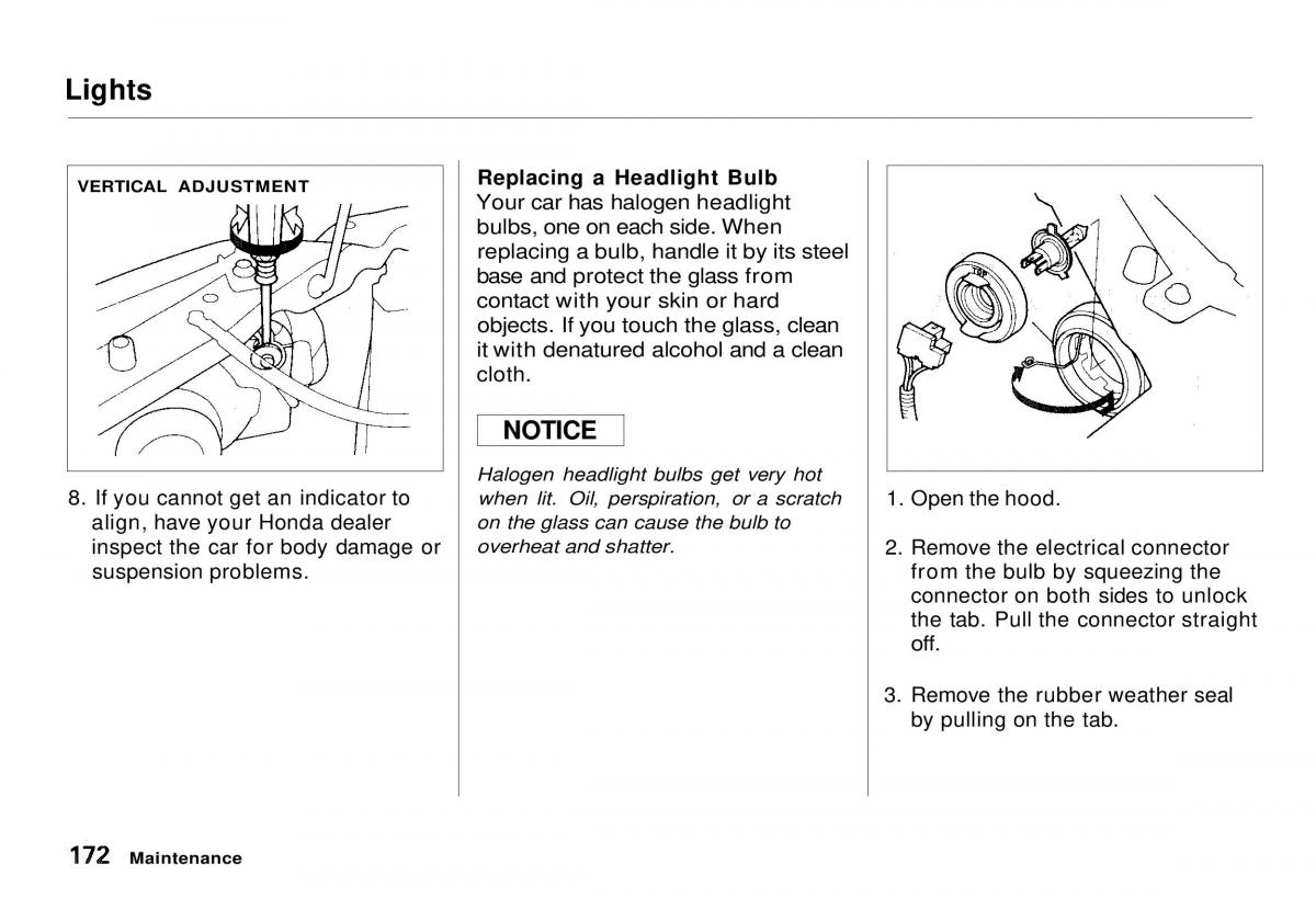 Honda CR V owners manual / page 172