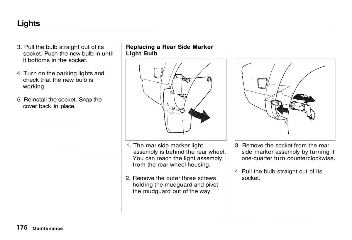 Honda CR V owners manual / page 176