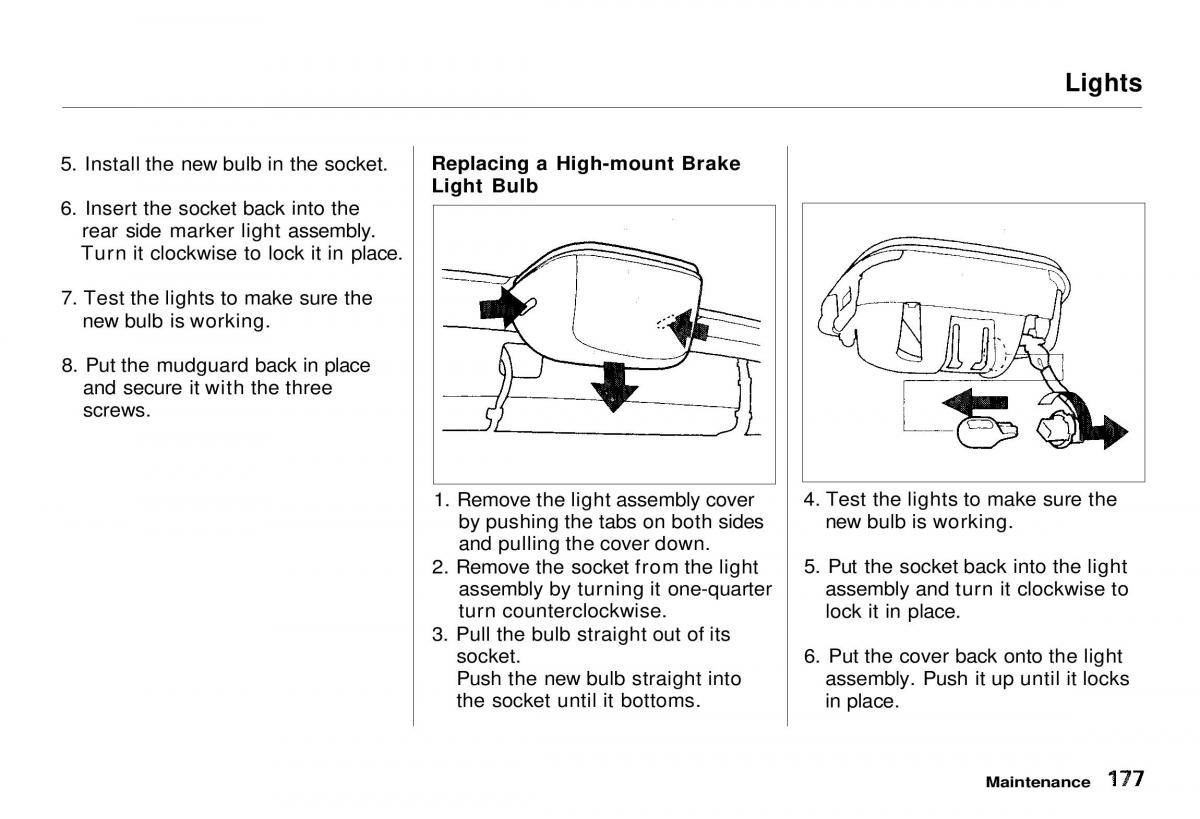 Honda CR V owners manual / page 177