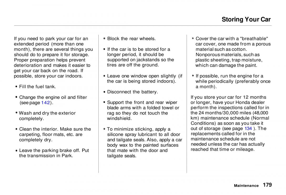 Honda CR V owners manual / page 179