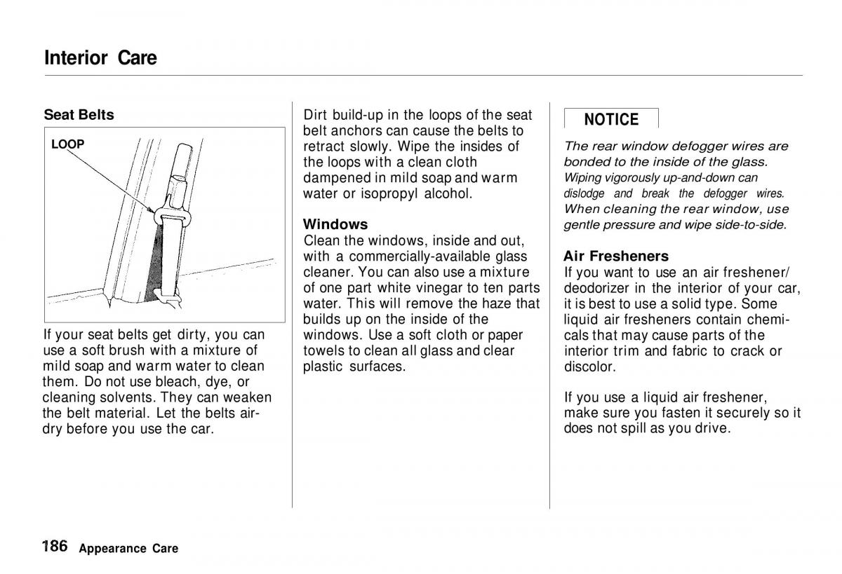 Honda CR V owners manual / page 185