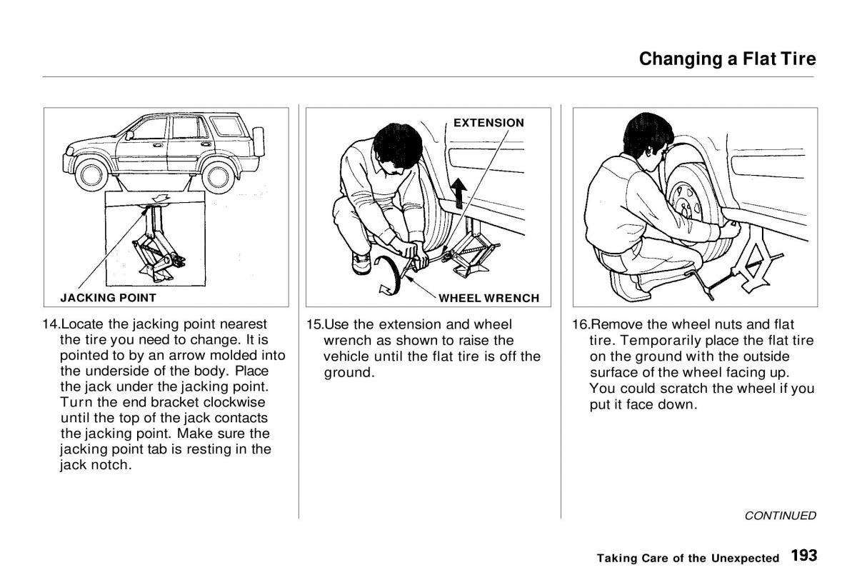 Honda CR V owners manual / page 192