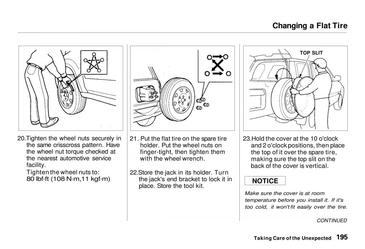 Honda CR V owners manual / page 194