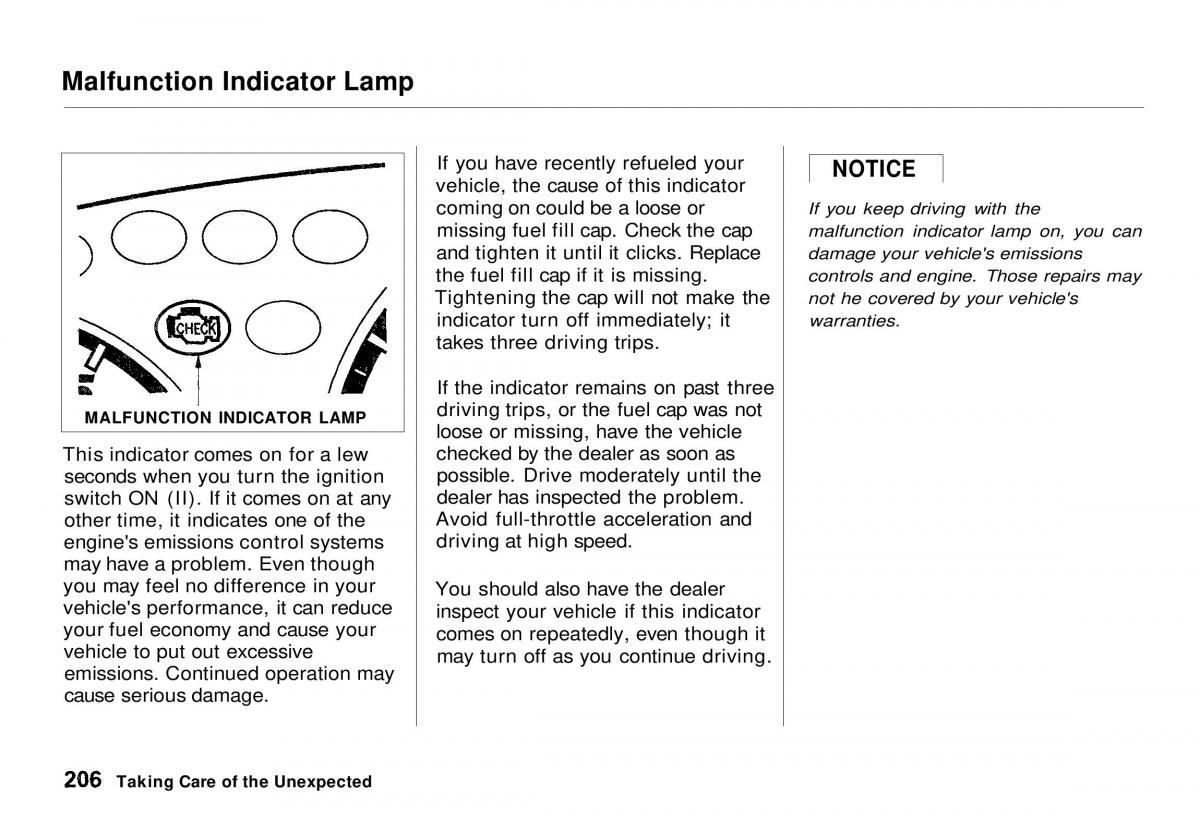 Honda CR V owners manual / page 205