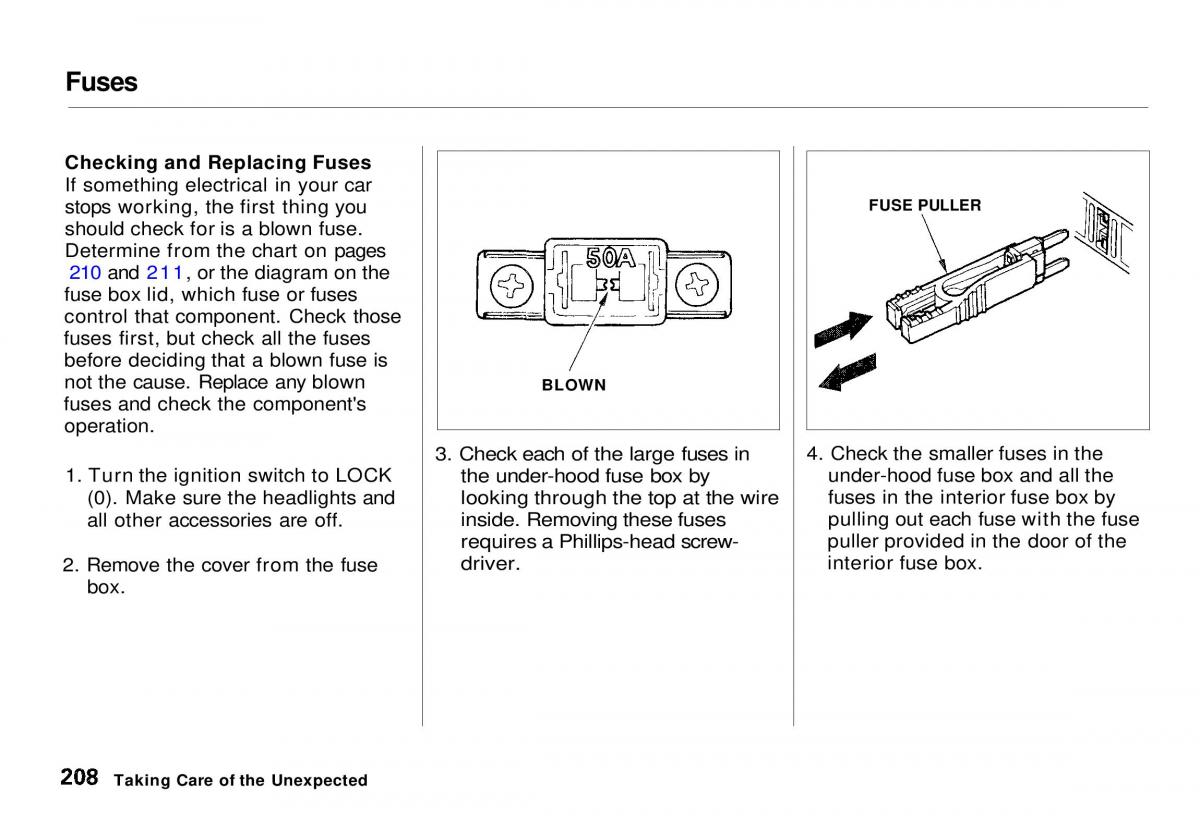 Honda CR V owners manual / page 207