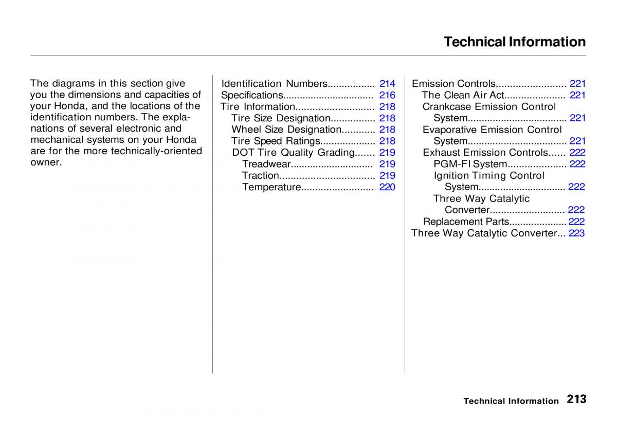 Honda CR V owners manual / page 212