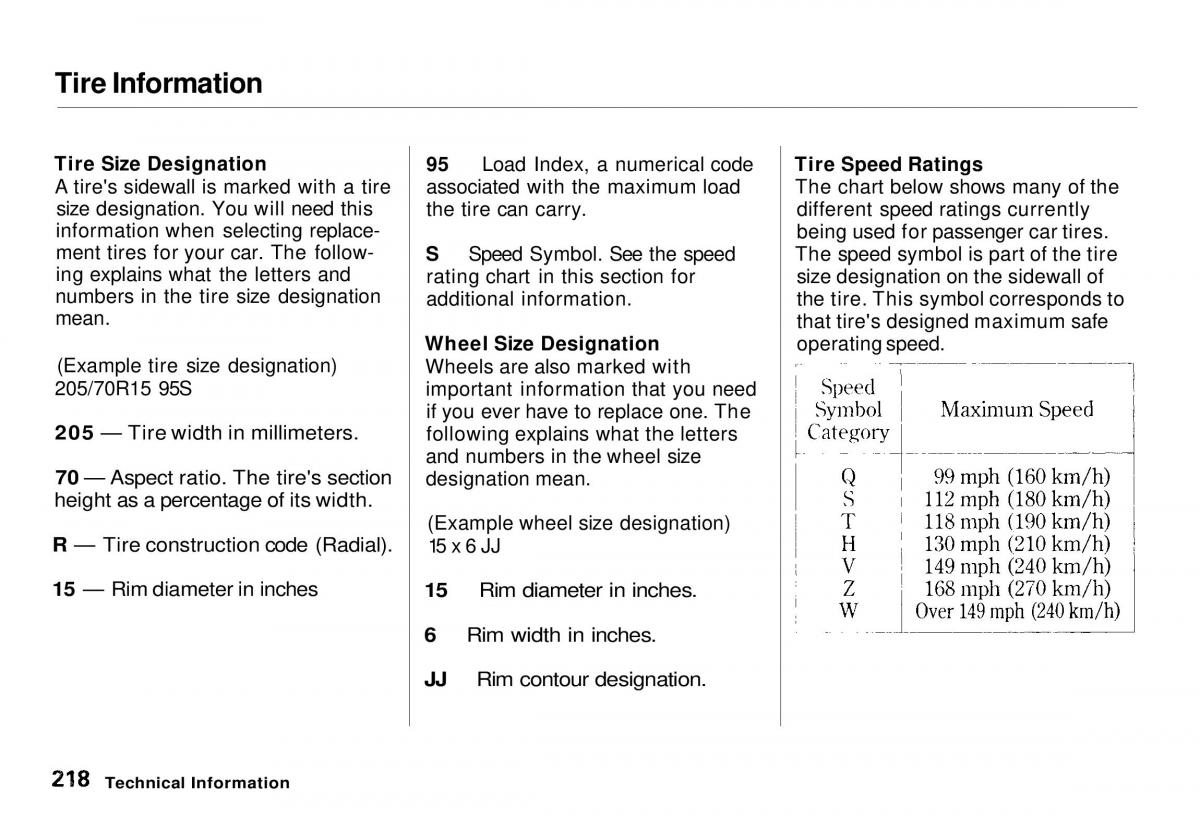 Honda CR V owners manual / page 217