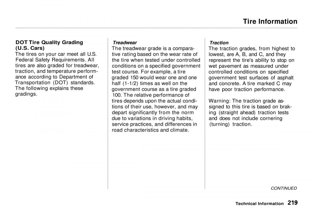 Honda CR V owners manual / page 218