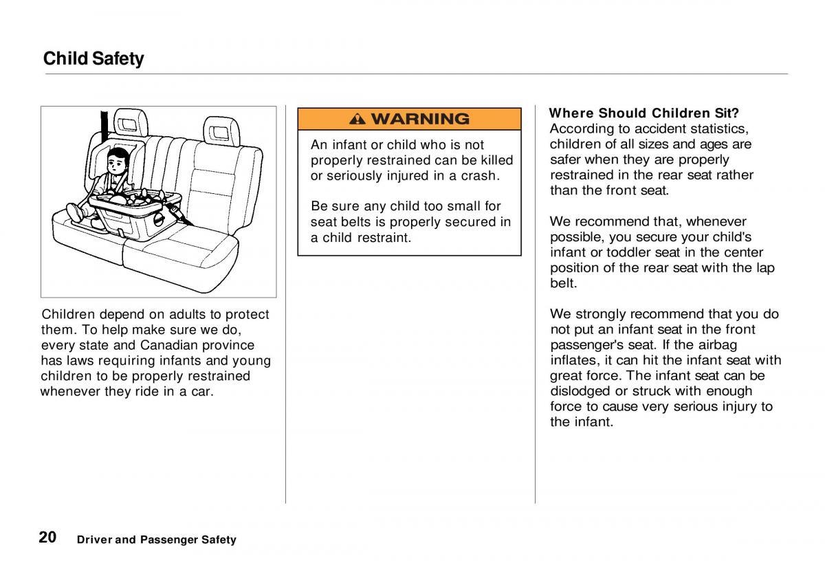 Honda CR V owners manual / page 22