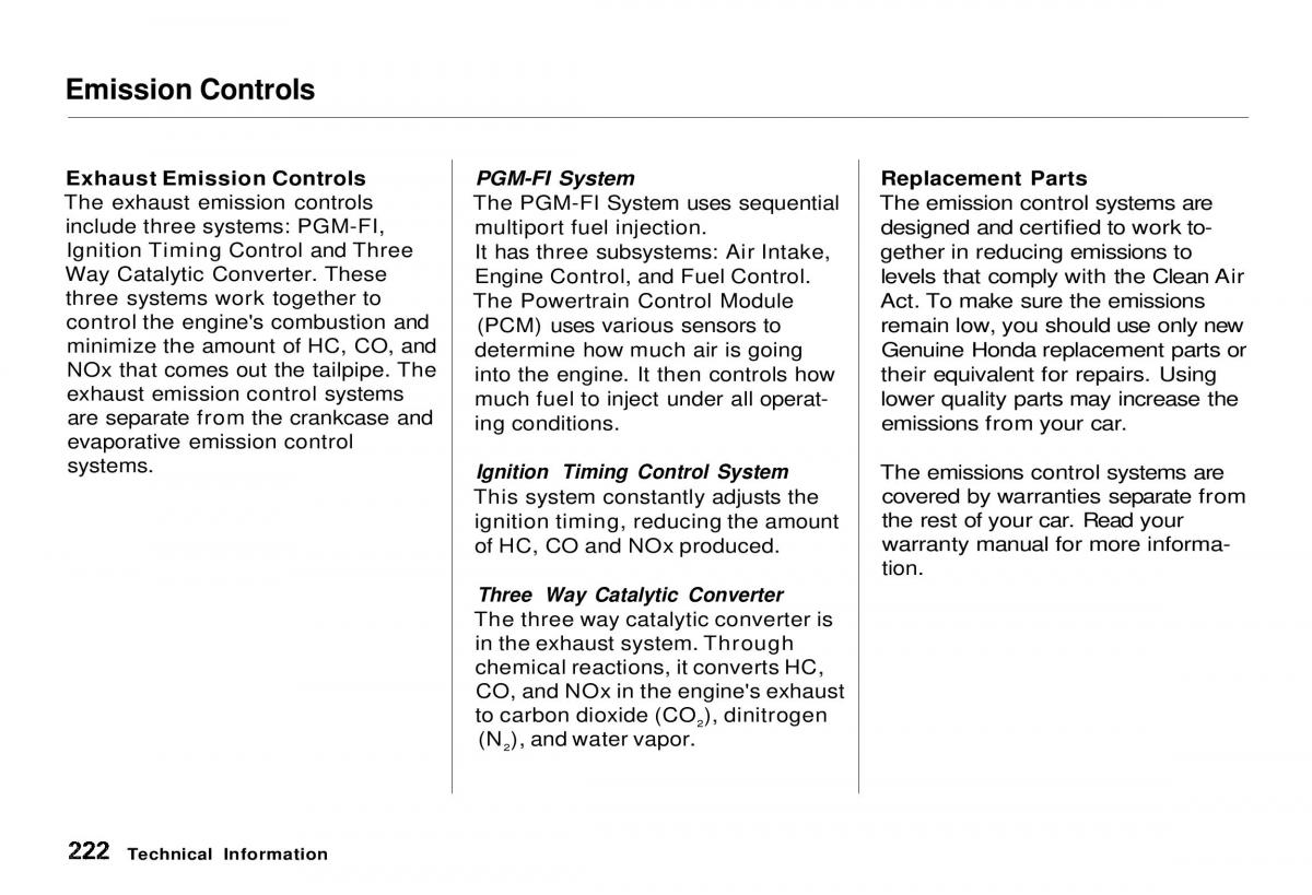 Honda CR V owners manual / page 221