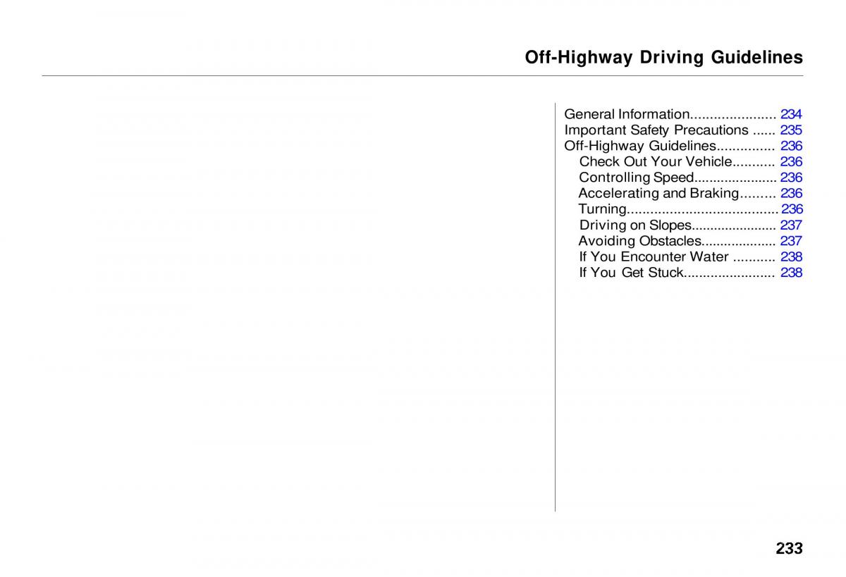 Honda CR V owners manual / page 231