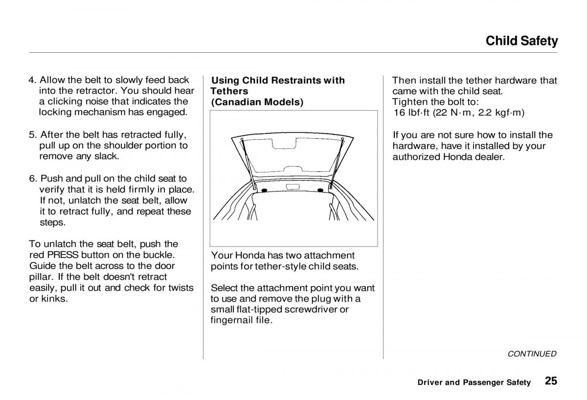 Honda CR V owners manual / page 27