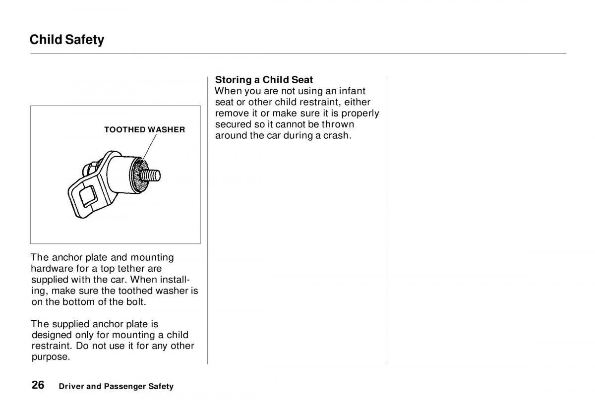 Honda CR V owners manual / page 28