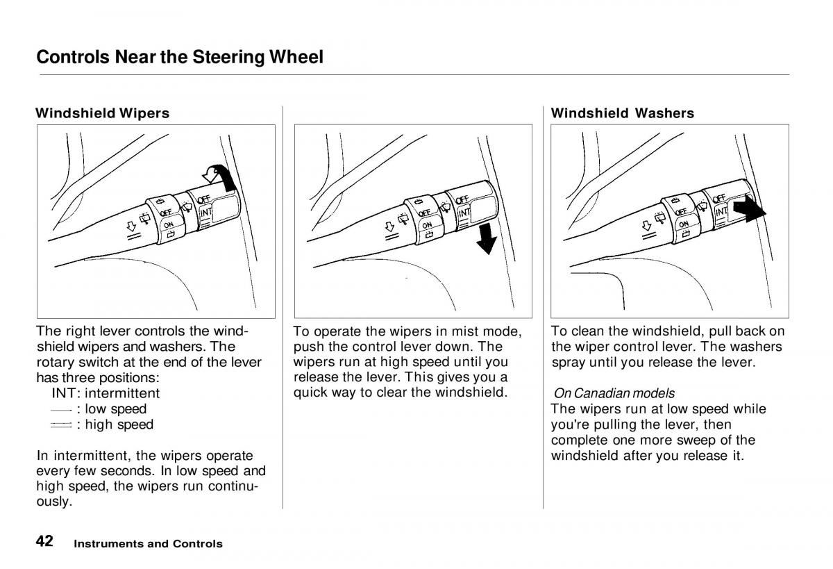 Honda CR V owners manual / page 43