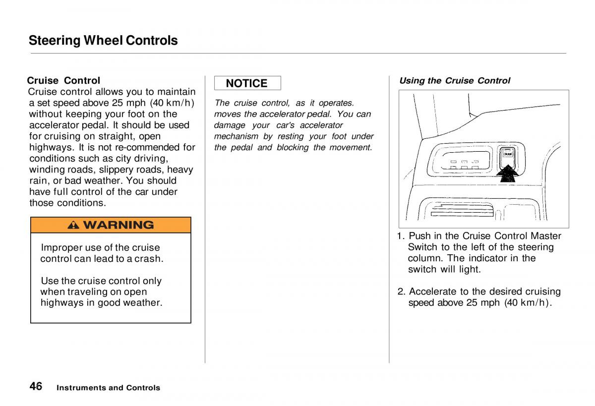 Honda CR V owners manual / page 47