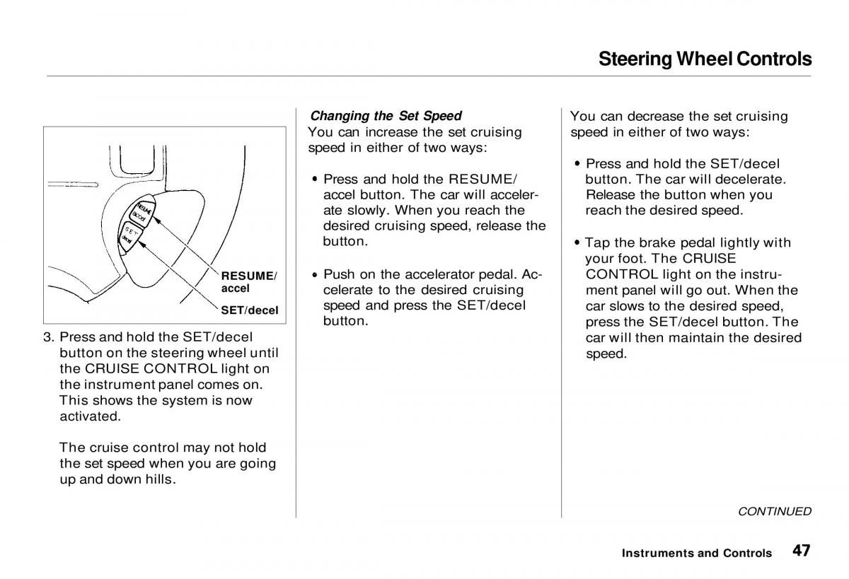 Honda CR V owners manual / page 48